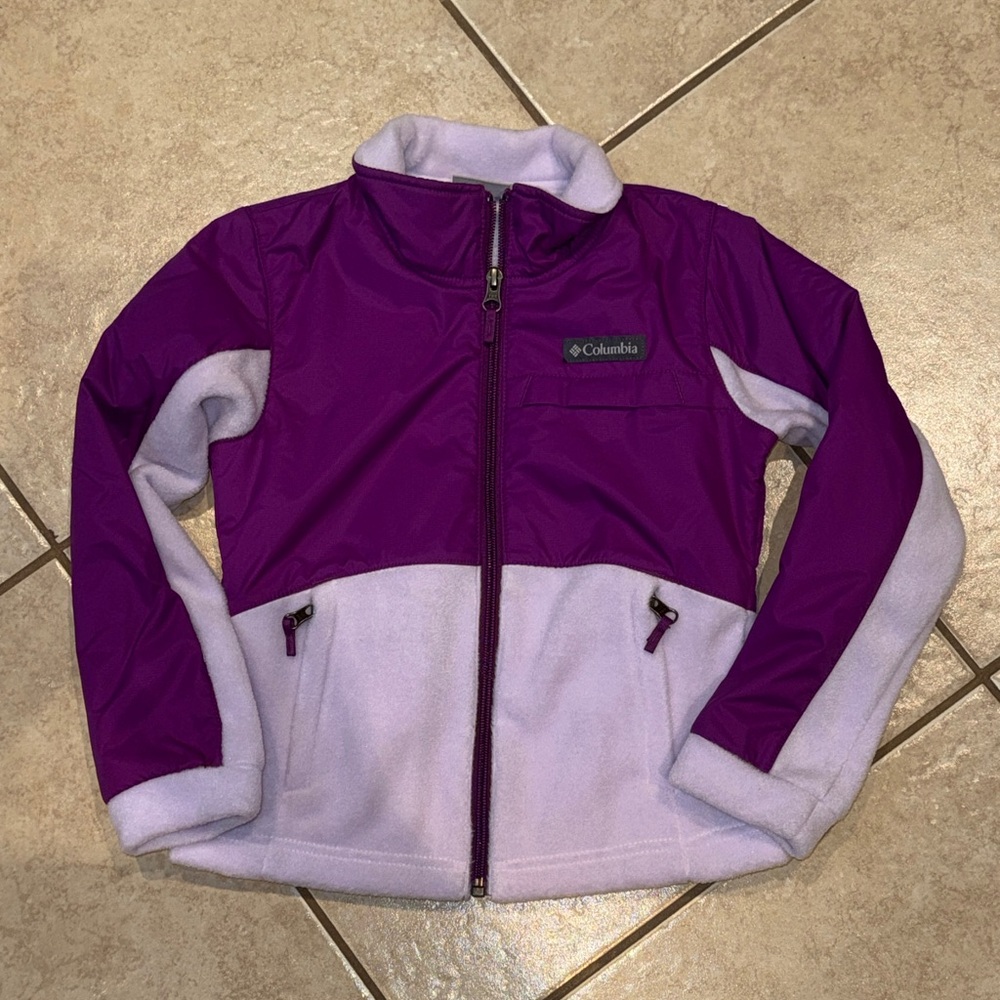 Columbia Interchange Jacket Fleece Full Zip Purple Kids Size XS (4-6)